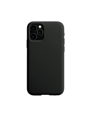 Sleek black phone case on a plain background