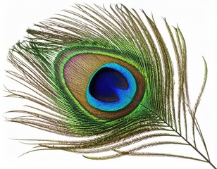 Close-up of a peacock feather
