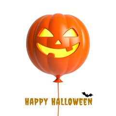 Happy Halloween with Pumpkin Balloon Festive and Fun Holiday Celebration.
