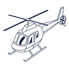 Dark blue helicopter outline aviation transport vehicle aircraft