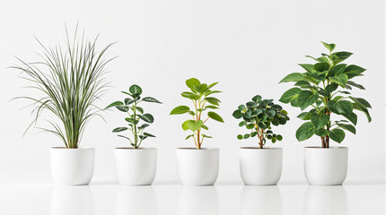 Obraz premium green plant in a pot, plant in a pot, Modern indoor palts isolated on white backgroun , planet for hame