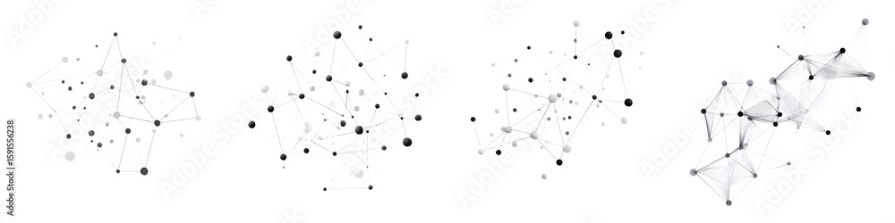 Poster abstract network connection backgrounds on white