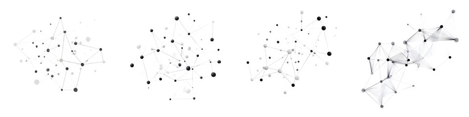 Abstract Network Connection Backgrounds on White