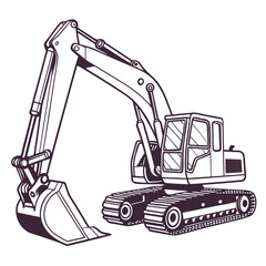 Excavator machine articulated arm digging bucket heavy machinery construction heavy equipment