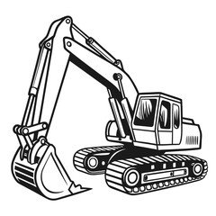 Excavator machine digging construction vehicle heavy machinery