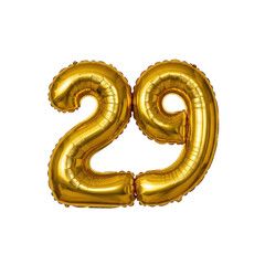 Gold balloon number 29 celebration metallic party decor