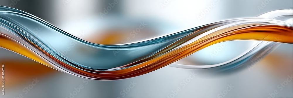 Poster fluidity in motion an elegant abstract artwork of colorful waves flowing through visual space