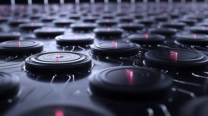 Abstract circuit board with circular components