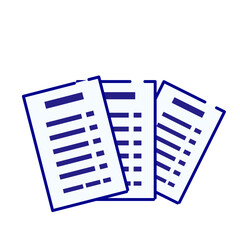 Stack of Receipt Papers Illustration