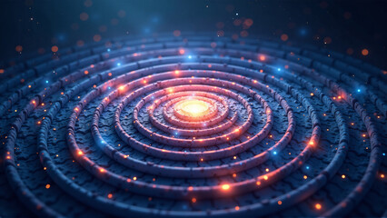 Fototapeta premium Cosmic Harmony Circle Pattern