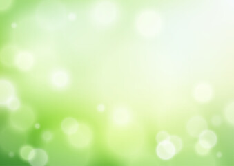 green nature background with soft bokeh lights vibrant spring foliage abstract fresh natural glow perfect for eco design wellness backdrop or seasonal promotional graphics
