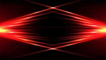 technology abstract background with glowing red orange light in dark symmetrical composition for modern digital concept or sci fi design