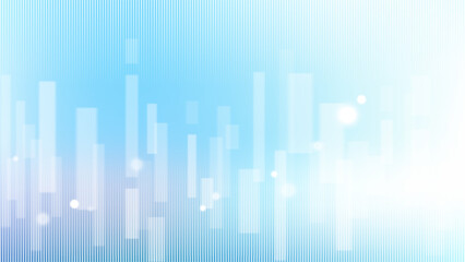 futuristic technology abstract background with glowing vertical bars and translucent shapes on a smooth blue gradient perfect for digital innovation business and finance themes