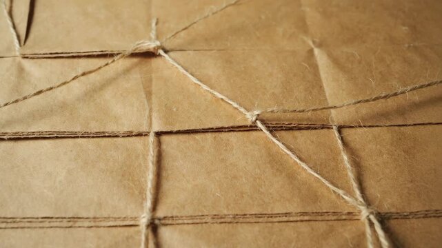 Brown Paper Packaging with String Design - Rustic and Eco-Friendly Concept