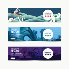 Creative Ocean Theme Banner Designs