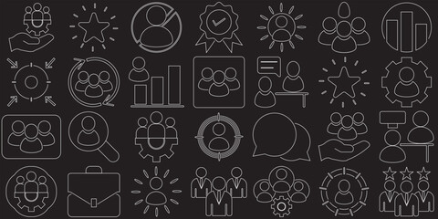 Employer branding  icons. isolated on white background. vector illustration. EPS 10/AI
