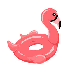 Illustration of a Pink Flamingo Pool Float