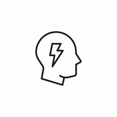 brainstorm energy mind icon sign vector