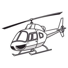 White grey helicopter with black rotor blades and tail rotor aviation transport