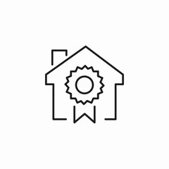 certified house award icon sign vector
