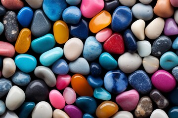 Assorted polished stones showcasing vivid colors and smooth textures
