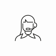customer service headset icon icon sign vector