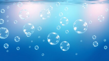 Air bubbles under water