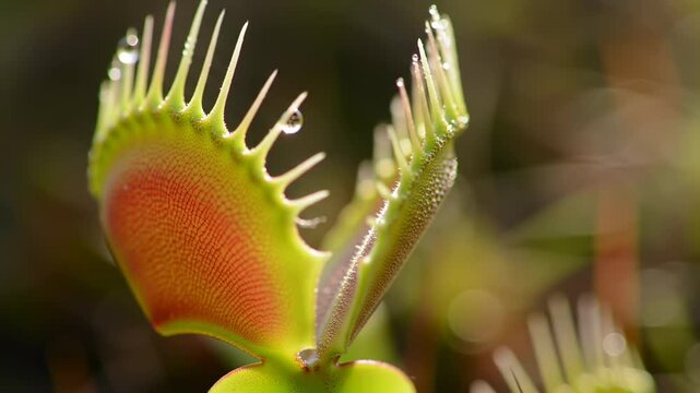 Close-up of a Venus flytrap leaf