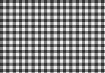 Black gingham check pattern モノトーンのギンガムチェック柄	