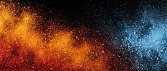 Abstract explosion of contrasting colors