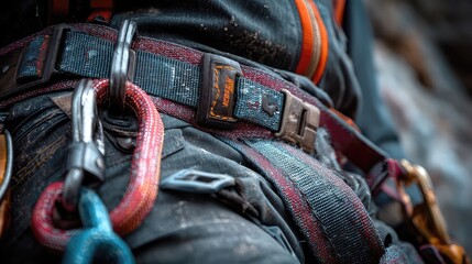 Climbing harnesses with adjustable waist and leg loops, reinforced belay loops, gear loops, and breathable materials for rock, indoor, and alpine climbing use