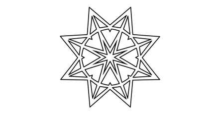 Intricate Sacred Geometry Mandala Star Pattern Deep Focus Concentration Coloring Art