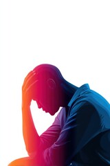 Scalp itch relief illustrated depiction showing discomfort and space for advice