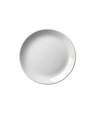 White ceramic plate on a simple background