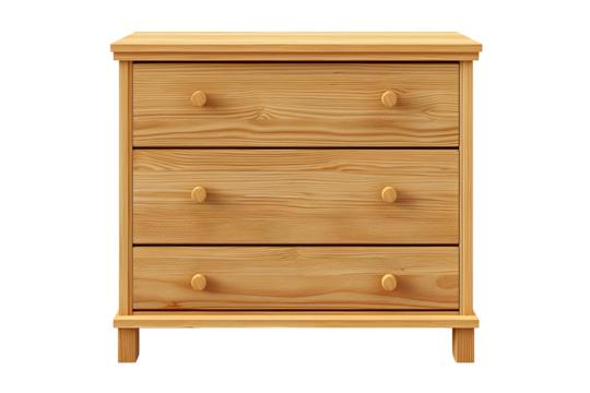 Wooden Three Drawer Chest Simple Design
