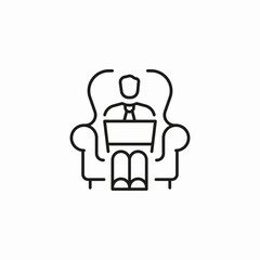 remote work comfort icon sign vector