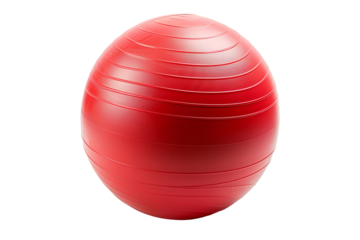 Red exercise ball fitness equipment gym workout stability ball