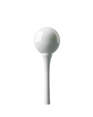 White golf tee on a solid background with shadows