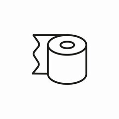 toilet paper roll icon sign vector