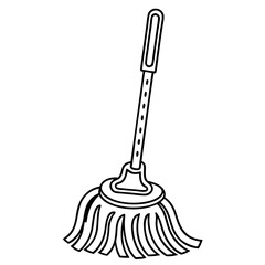 Mop with long handle for cleaning  