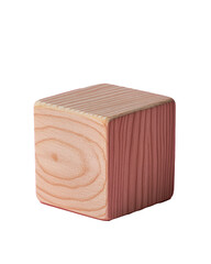 Wooden block on a white background with subtle texture