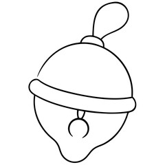 Sleigh bell silhouette design featuring five decorative elements in black and transparency