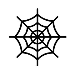 Black silhouette of spiderweb with transparency for halloween decoration and design