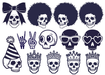 Collection of Cool Skull Icons and Illustrations