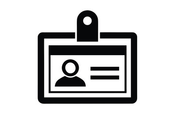 visitor id badge vector icon