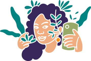 playful cartoon surrealist woman illustrations