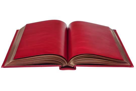 Open Red Leather Book Ancient Knowledge Wisdom