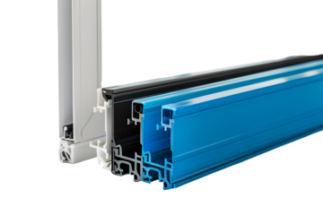 Aluminum window frame profiles in various colors