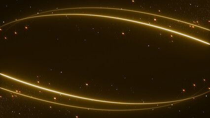 Elegant Gold Swirls and Glittering Particles Awards Trailer Titles Cinematic Openers Luxury Intro Background