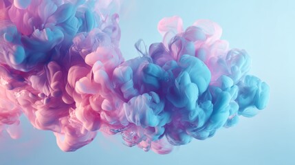 Fototapeta premium Pastel Ink Swirl in Water – Soft Dreamy Abstract Texture